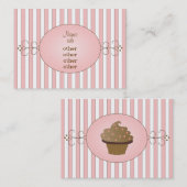 Extravaganter Cupcake Visitenkarte (Vorne/Hinten)