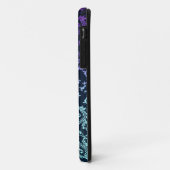 Extravaganter Damask Aquamarin Blau Lila Case-Mate iPhone Hülle (Hinten/Links)