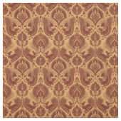 Extravaganter Damast mit Tieren, Tawny Red Stoff (Muster)