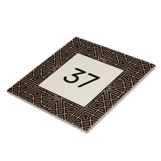 Extravaganter Deko House Number Plaque Fliese (Seite)