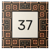 Extravaganter Deko House Number Plaque Fliese (Vorderseite)