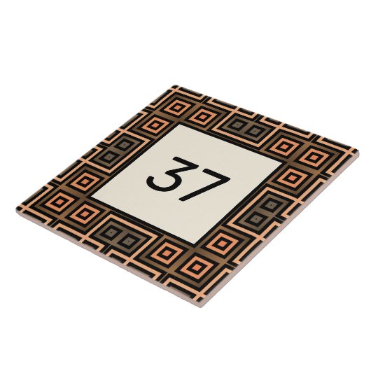 Extravaganter Deko House Number Plaque Fliese (Seite)