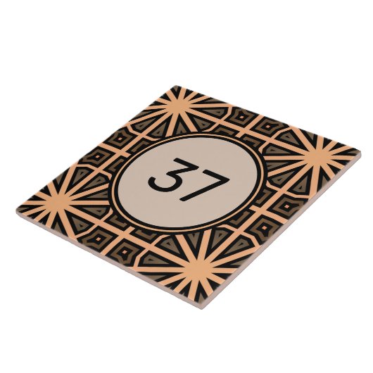 Extravaganter Deko House Number Plaque Fliese (Seite)