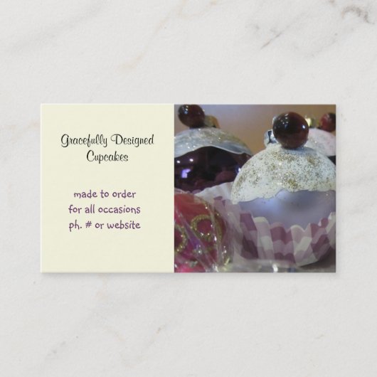 Extravaganter Designer Cupcakes Visitenkarte (Vorderseite)
