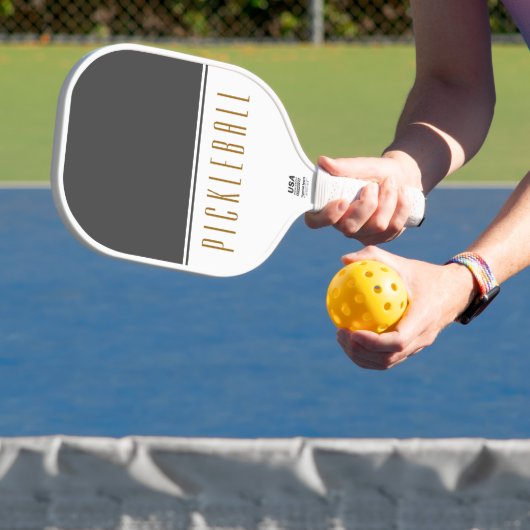 Extravaganter dunkelgrauer weißer Farbblock PICKLE Pickleball Schläger (InSitu)