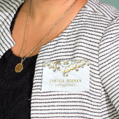 Extravaganter eleganter Gold & White Baroque Hochz Namensschild