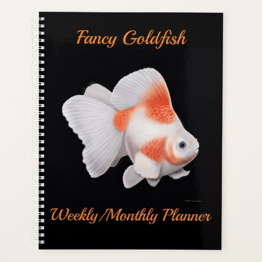 Extravaganter Fantail Goldfish Wochenplaner (Vorderseite)