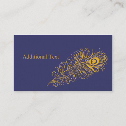Extravaganter Feder-Pfau versieht elegante Visitenkarte (Rückseite)