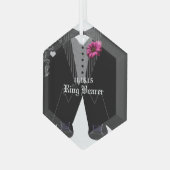 Extravaganter Feet Ring Bearer Hochzeit Weihnachts Ornament Aus Glas (Vorderseite Links)