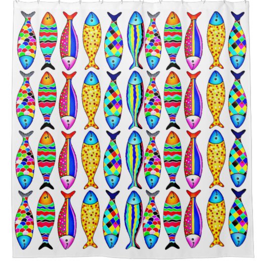 Extravaganter Fisch Duschvorhang (Vorderseite)