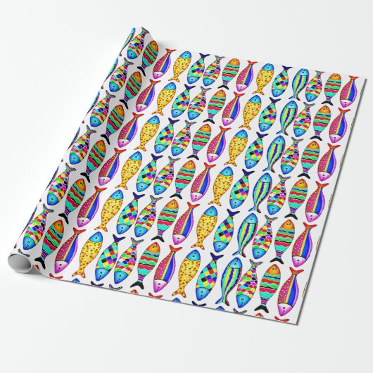 Extravaganter Fisch Geschenkpapier (Ungerollt)