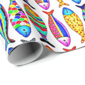 Extravaganter Fisch Geschenkpapier (Rolleneckpunkt)