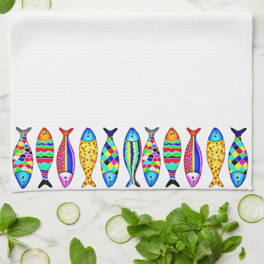 Extravaganter Fisch Geschirrtuch (Gefaltet)