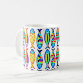 Extravaganter Fisch Kaffeetasse (Vorderseite Links)