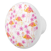 Extravaganter Flamingo Keramikknauf (Rechts)