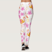 Extravaganter Flamingo Leggings (Rückseite)