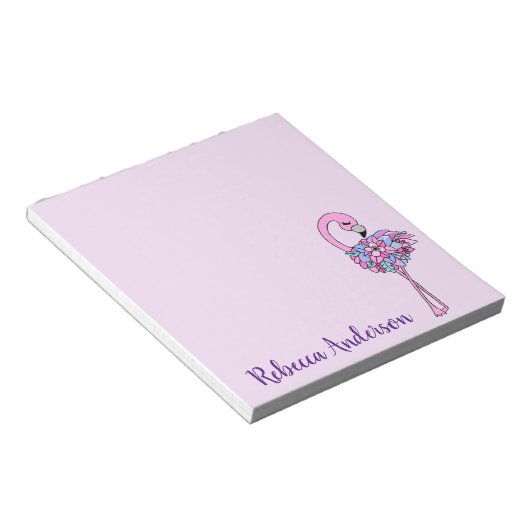 Extravaganter Flamingo Notepad Notizblock (angewinkelt)