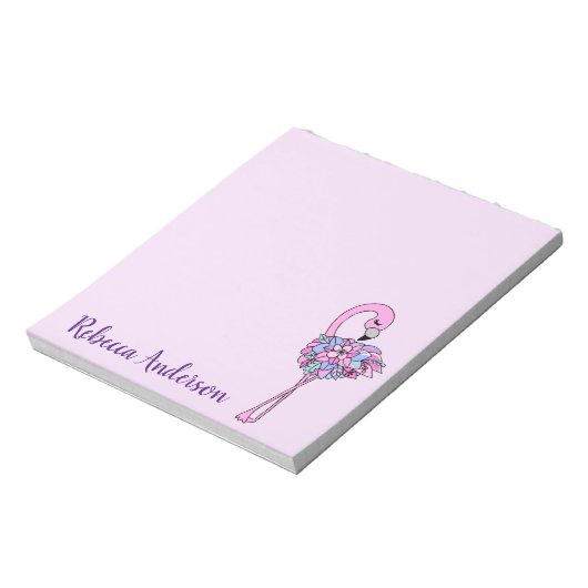 Extravaganter Flamingo Notepad Notizblock (Rotiert)