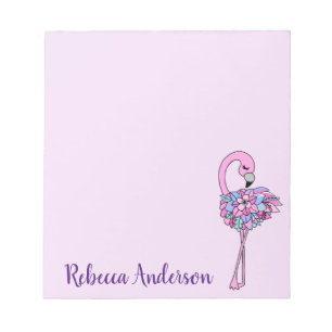 Extravaganter Flamingo Notepad Notizblock