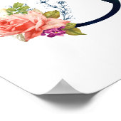 Extravaganter floraler Monogramm Buchstabe G Poster (Ecke)