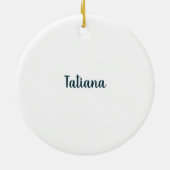 Extravaganter floraler Monogramm Buchstabe T Perso Keramik Ornament (Hinten)