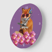 Extravaganter Fox, lila Wand-Uhr Große Wanduhr (Winkel)