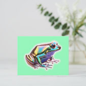 Extravaganter Frosch Postkarte (Stehend Vorderseite)