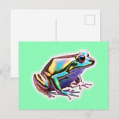 Extravaganter Frosch Postkarte (Vorne/Hinten)
