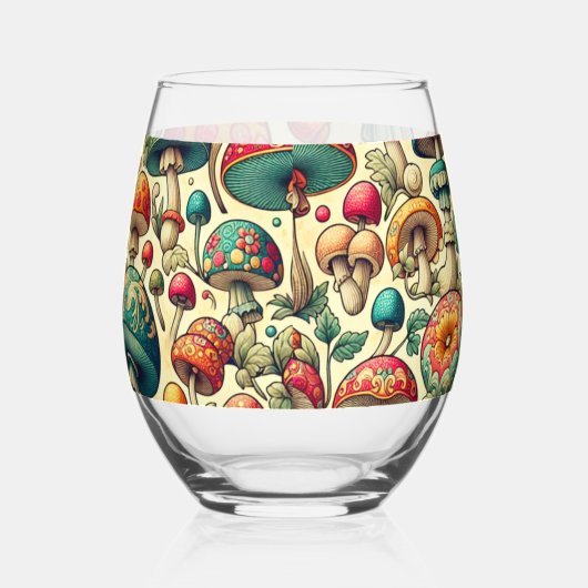 Extravaganter Fungi Weinglas Ohne Stiel (Rechts)