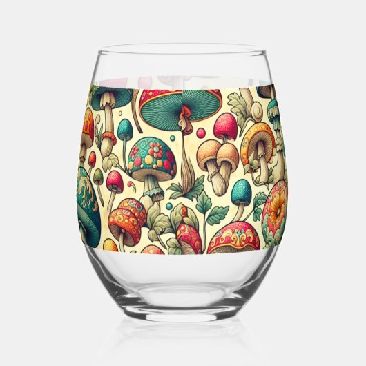 Extravaganter Fungi Weinglas Ohne Stiel (Links)