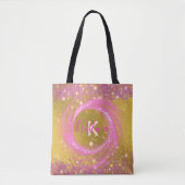 Extravaganter, Funkelnd Rosa- und Gold-Glitzer-Fil Tasche (Vorderseite)