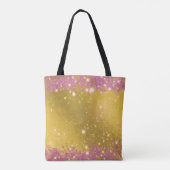 Extravaganter, Funkelnd Rosa- und Gold-Glitzer-Fil Tasche (Rückseite)