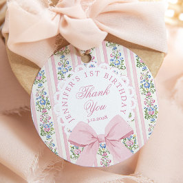 Extravaganter Geburtstag von One Blush Pink Bow Vi Geschenkanhänger