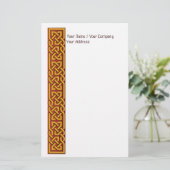 Extravaganter gefüllter Celtic knotet Gold Briefpapier (Stehend Vorderseite)