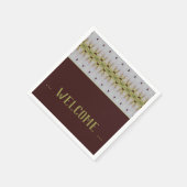 Extravaganter Gemusterter Designer Papiercocktail Serviette (Ecke)