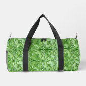 Extravaganter, gepolsterter, grüner Glashimmel Duffle Bag (Rückseite)