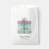 Extravaganter Glitzer Gestapelte Geschenke Feierta Geschenktütchen (Vorderseite)