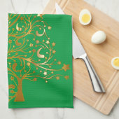 Extravaganter Goldbaum Thunder_Cove Geschirrtuch (Viertel Falte)