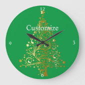 Extravaganter Goldbaum Thunder_Cove Große Wanduhr (Vorderseite)