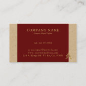 Extravaganter Goldbrief A Monogramm auf Rot und Ka Visitenkarte (Rückseite)