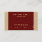 Extravaganter Goldbrief S Monogramm auf Rot und Ka Visitenkarte (Rückseite)