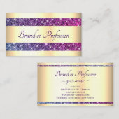 Extravaganter Goldeffekt Lila Glitzer Spargel Visitenkarte (Vorne/Hinten)