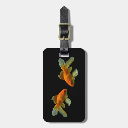 Extravaganter Goldfish Gepäcktag Gepäckanhänger (Vorderseite vertikal)