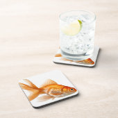Extravaganter Goldfish Getränkeuntersetzer (Rechte Seite)