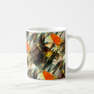 Extravaganter Goldfish stellt Watercolor-Bild Kaffeetasse
