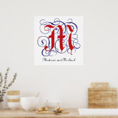 Extravaganter Gothic Caps Letter M, 300dpi PNG Poster (Küche)