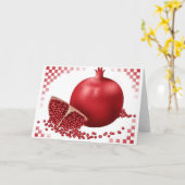 Extravaganter Granatapfel Karte (Gelbe Blume)