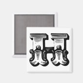 Extravaganter H-Viereckmagnet Magnet (Vorderseite/Rückseite)