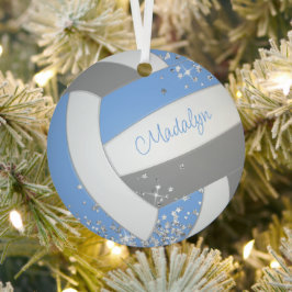 extravaganter hellgrauer Volleyball mit Silberster Ornament Aus Metall