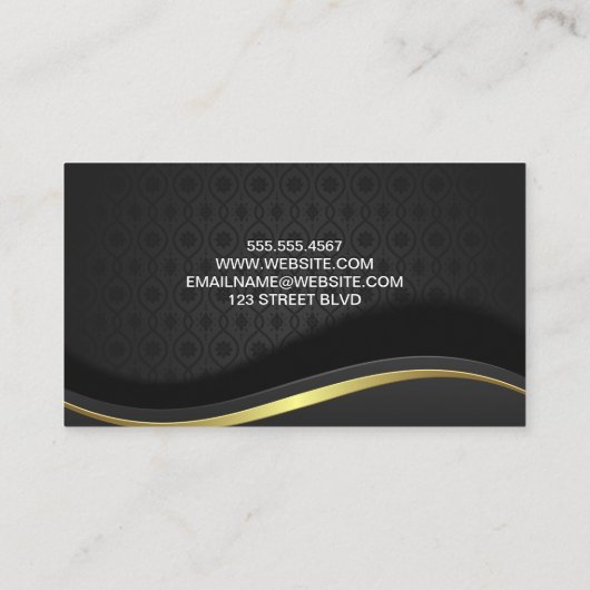 Extravaganter Hintergrund Visitenkarte (Rückseite)